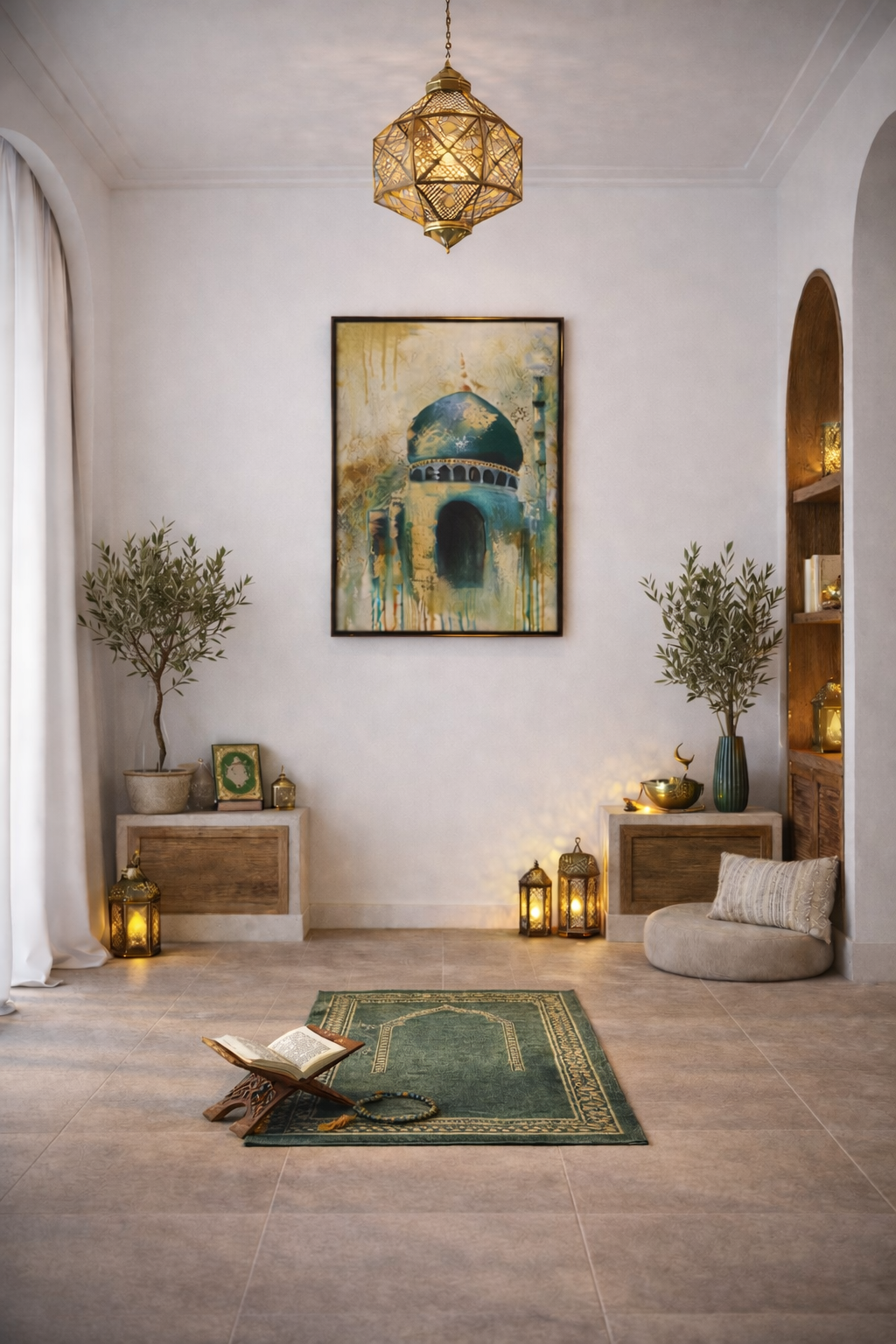 Turquoise Drips Canvas Frame